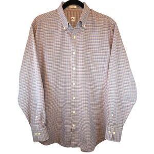 Peter Millar Mens L Button Down Shirt Multicolor Houndstooth Golf Check Colorful